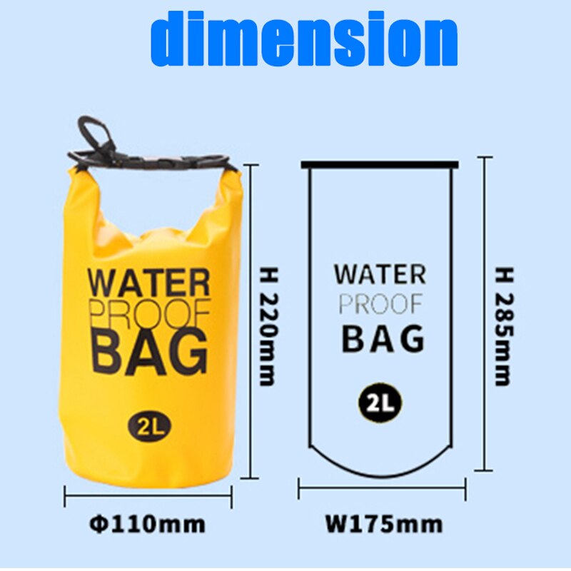 2 Liter Waterproof Dry Bag Storage Swimming Kayak River Hiking Float Sailing Canoe Diving Compression Backpack 2 Liter Waterproof Dry Bag Storage Swimming Kayak River Hiking Float Sailing Canoe Diving Compression Backpack
