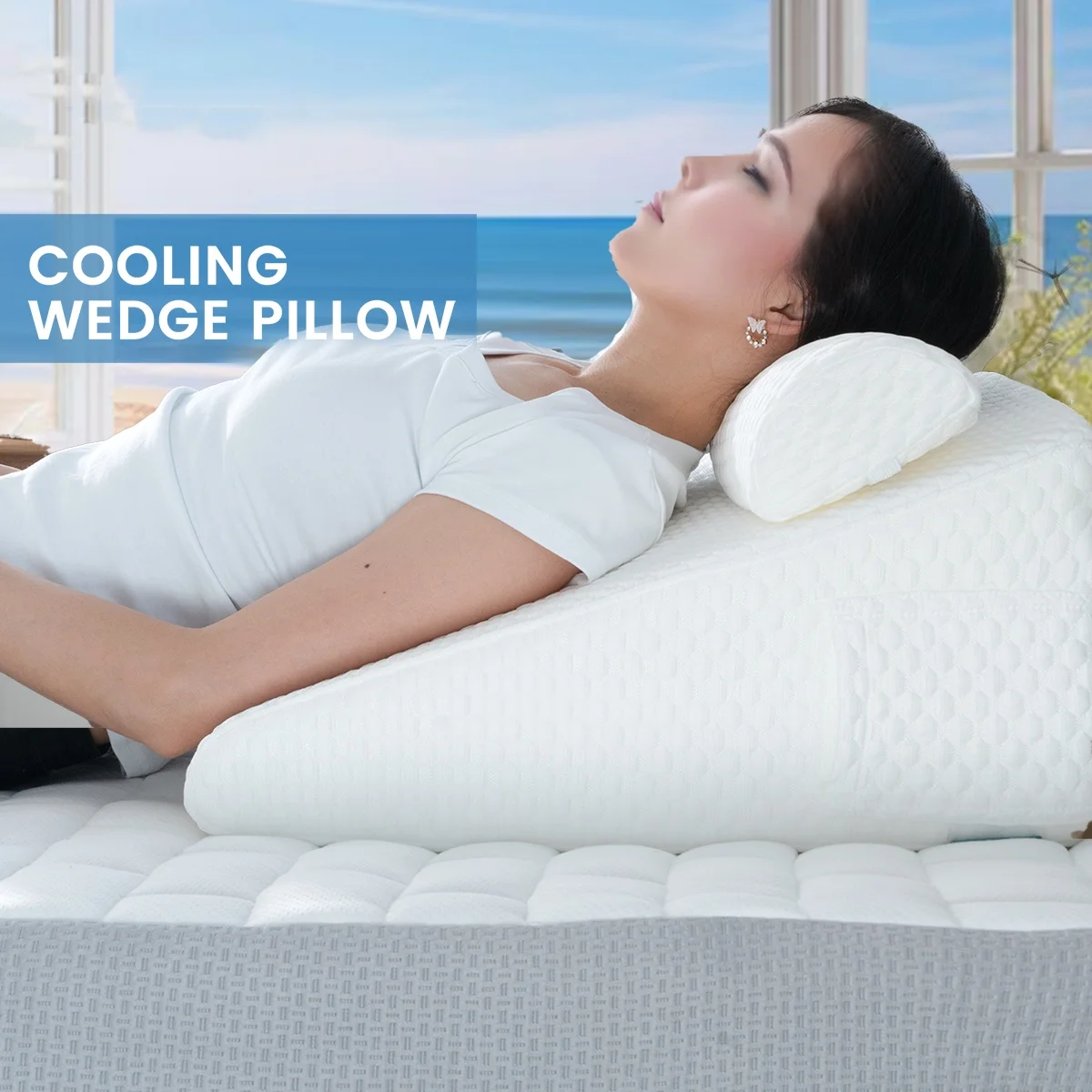 2 Pcs Memory Foam Bed Wedge Pillow/Neck Pillow For Back, Leg, And Knee – Triangle Pillow With Removable Cover 2 Pcs Memory Foam Bed Wedge Pillow/Neck Pillow For Back, Leg, And Knee – Triangle Pillow With Removable Cover