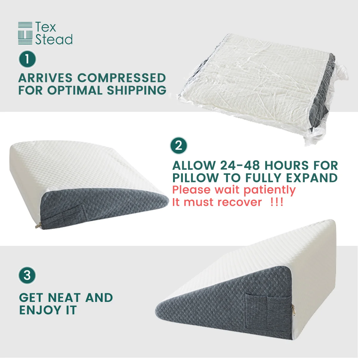 2 Pcs Memory Foam Bed Wedge Pillow/Neck Pillow For Back, Leg, And Knee – Triangle Pillow With Removable Cover 2 Pcs Memory Foam Bed Wedge Pillow/Neck Pillow For Back, Leg, And Knee – Triangle Pillow With Removable Cover