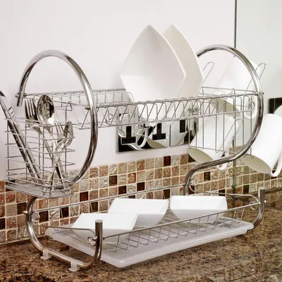 2 Tiers Dish Rack Organizer 2 Tiers Dish Rack Organizer