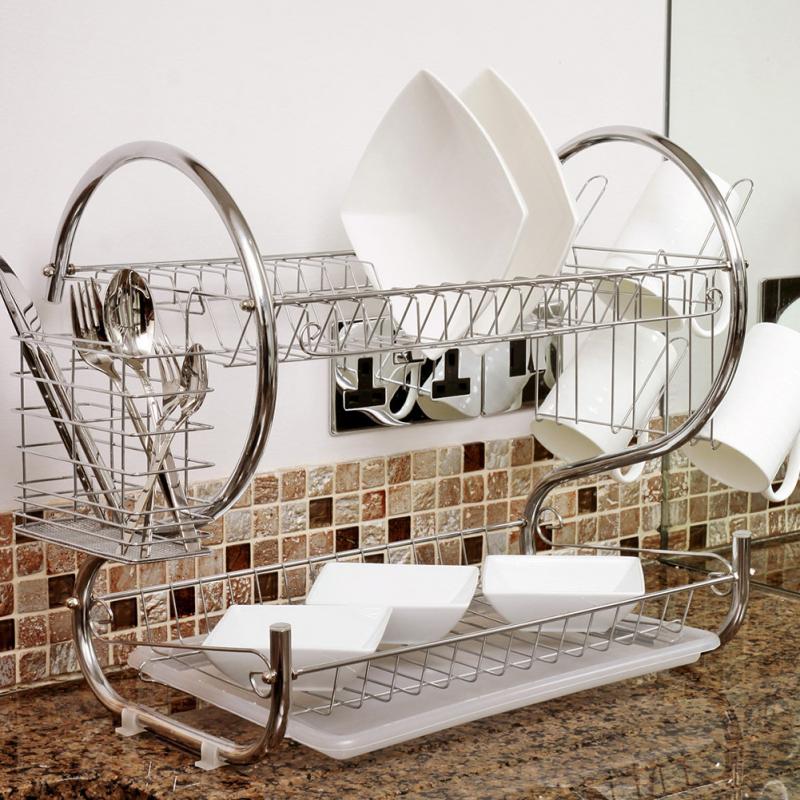 2 Tiers Dish Rack Organizer 2 Tiers Dish Rack Organizer