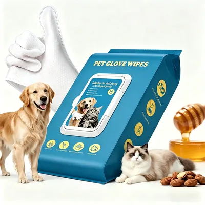 20 Pcs Pet Dry Cleaning Wet Wipes Wash Free Cleaning Thick Gloves Cat and Dog Pet Cleaning Products Remove Odor 20 Pcs Pet Dry Cleaning Wet Wipes Wash Free Cleaning Thick Gloves Cat and Dog Pet Cleaning Products Remove Odor