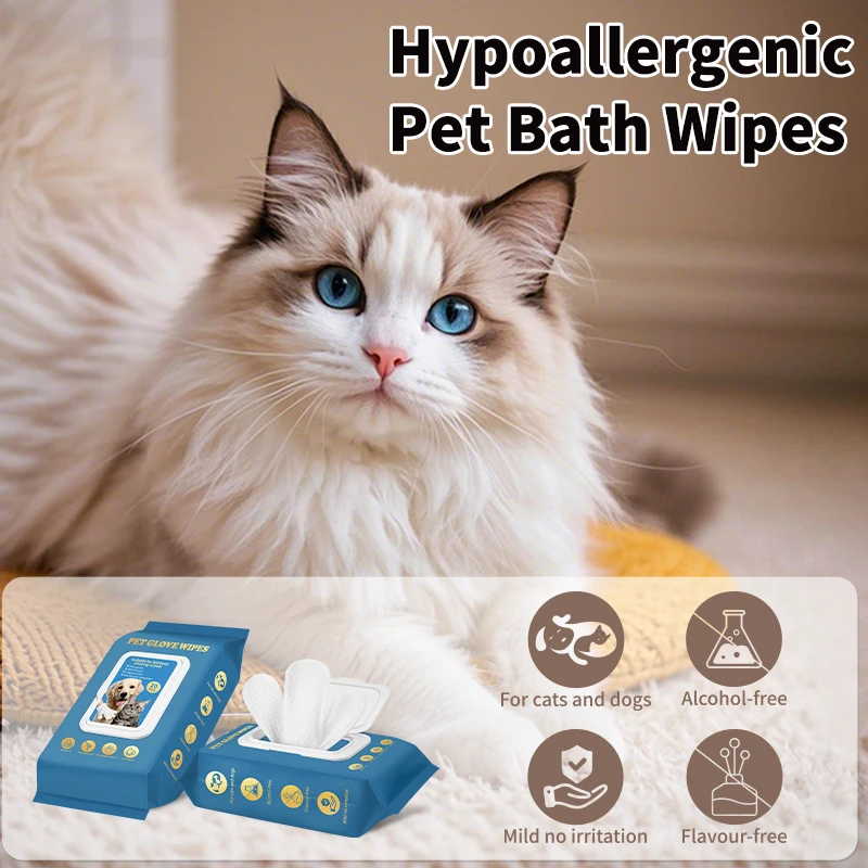 20 Pcs Pet Dry Cleaning Wet Wipes Wash Free Cleaning Thick Gloves Cat and Dog Pet Cleaning Products Remove Odor 20 Pcs Pet Dry Cleaning Wet Wipes Wash Free Cleaning Thick Gloves Cat and Dog Pet Cleaning Products Remove Odor