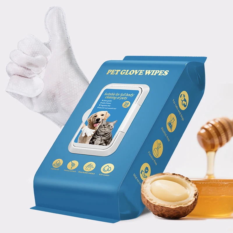 20 Pcs Pet Dry Cleaning Wet Wipes Wash Free Cleaning Thick Gloves Cat and Dog Pet Cleaning Products Remove Odor 20 Pcs Pet Dry Cleaning Wet Wipes Wash Free Cleaning Thick Gloves Cat and Dog Pet Cleaning Products Remove Odor
