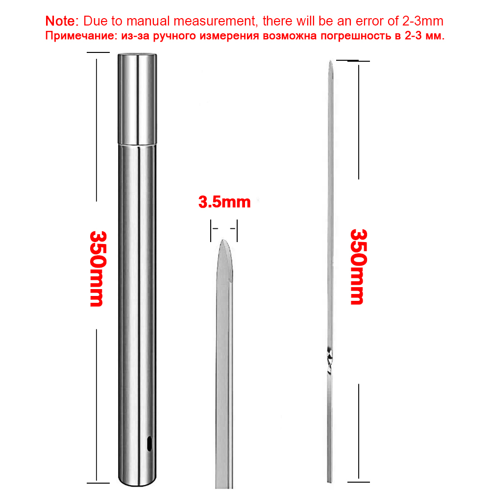 20 pcs Stainless Steel Metal Skewer Sticks with Storage Tube 20 pcs Stainless Steel Metal Skewer Sticks with Storage Tube
