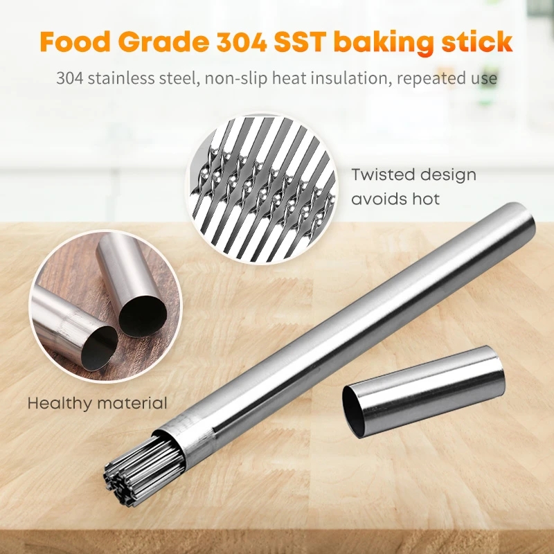 20 pcs Stainless Steel Metal Skewer Sticks with Storage Tube 20 pcs Stainless Steel Metal Skewer Sticks with Storage Tube