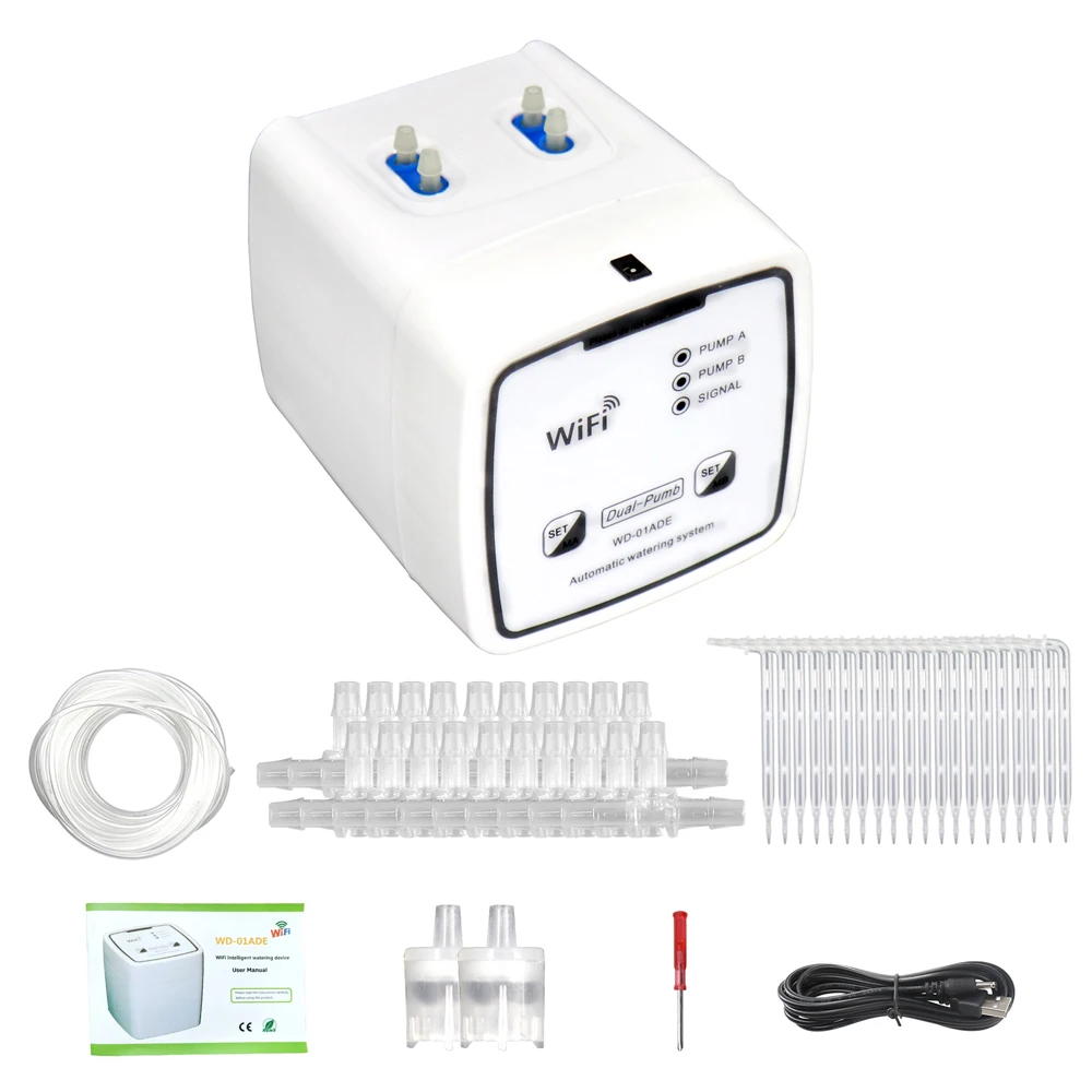 20 Pots WIFI Intelligent Watering Device Double Pump Timed Automatic Drip Irrigation System Remote APP Controller for 20 Pots WIFI Intelligent Watering Device Double Pump Timed Automatic Drip Irrigation System Remote APP Controller for