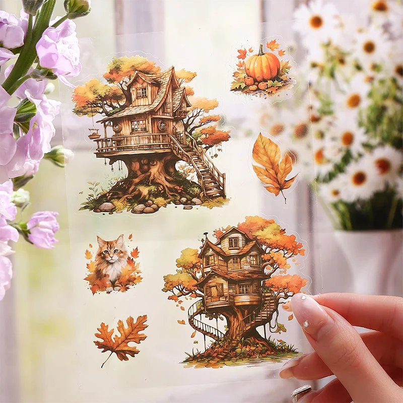20 Sheets PET Stickers book Vintage Log cabin Decorative handmade Scrapbooking Material Diary Album Craft Supplies 20 Sheets PET Stickers book Vintage Log cabin Decorative handmade Scrapbooking Material Diary Album Craft Supplies
