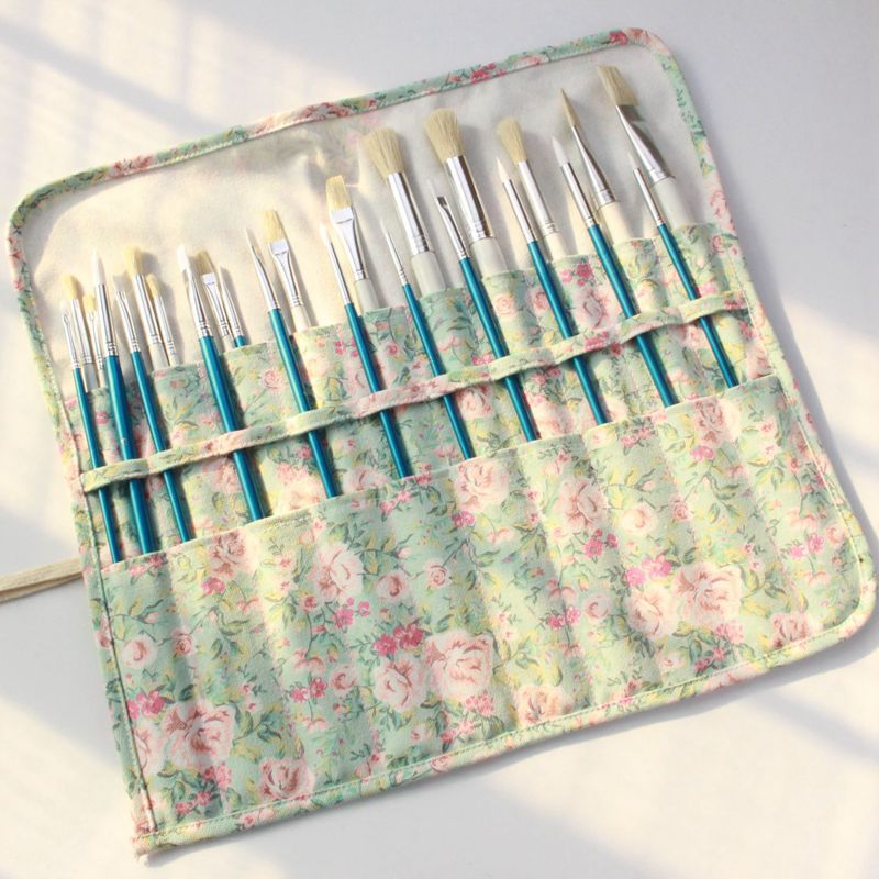 20 Slot Roll Up Paint Brush Bag