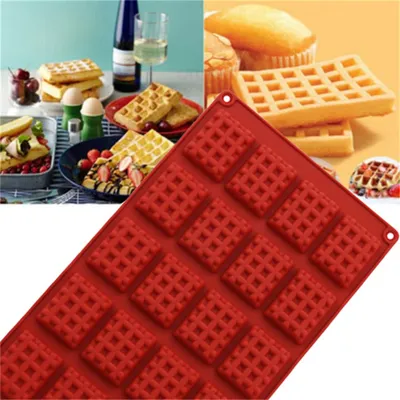 20 Slots Non Stick Waffle Silicone Mold