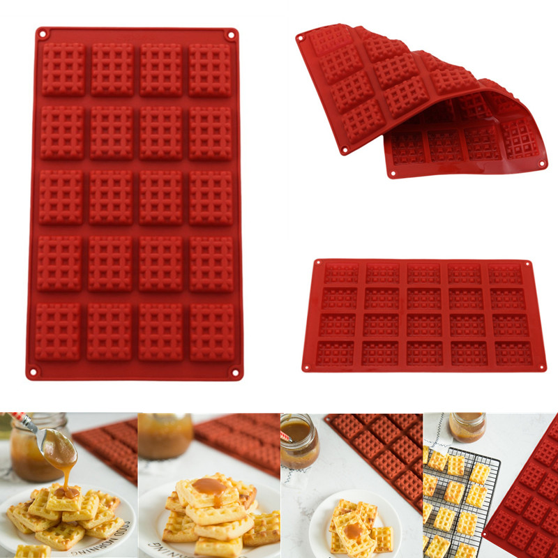 20 Slots Non Stick Waffle Silicone Mold 20 Slots Non Stick Waffle Silicone Mold