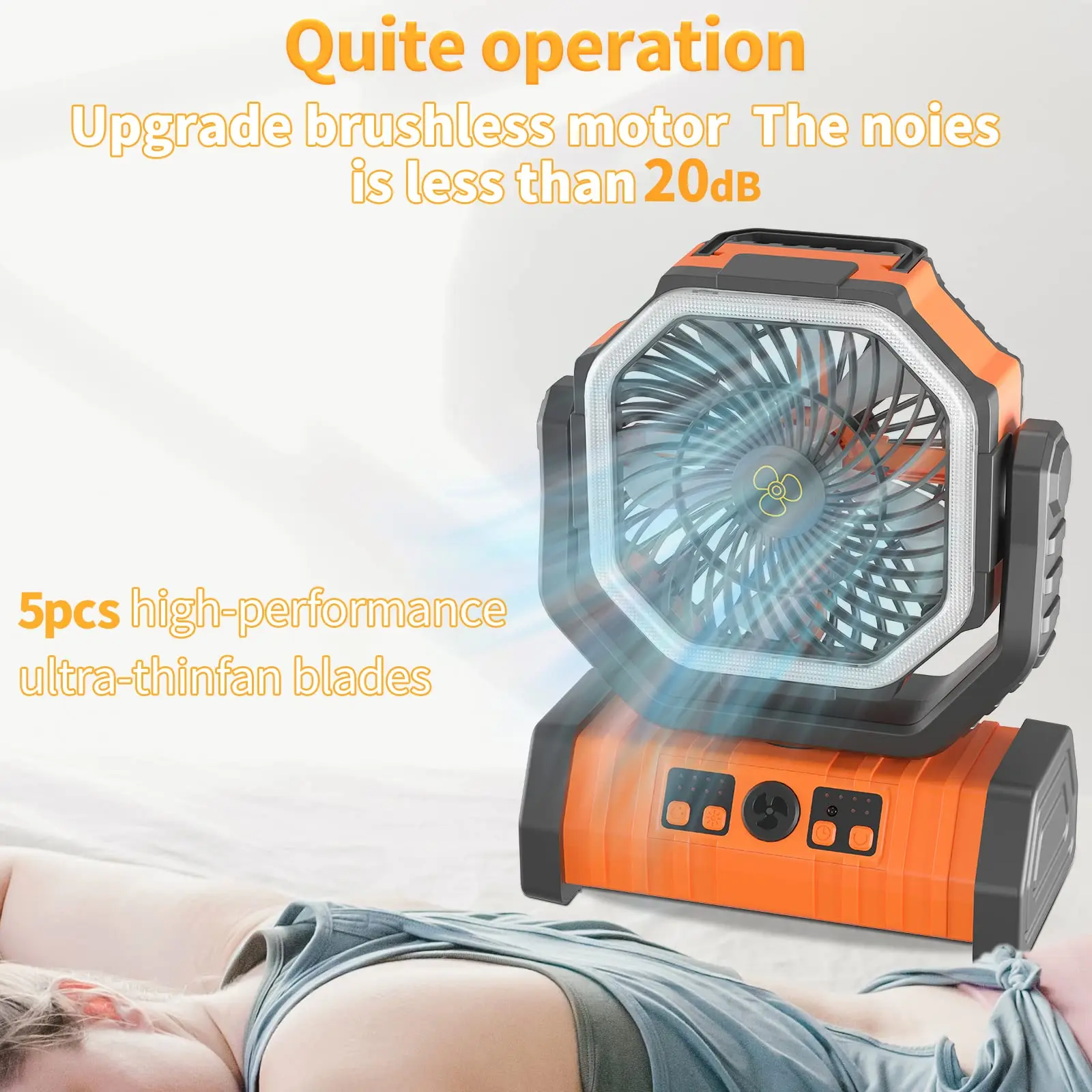 20000mAh High-Capacity Battery LED Light Camping Fan Movable Wireless Air Circulators Outdoor Ventilador with Hook 20000mAh High-Capacity Battery LED Light Camping Fan Movable Wireless Air Circulators Outdoor Ventilador with Hook