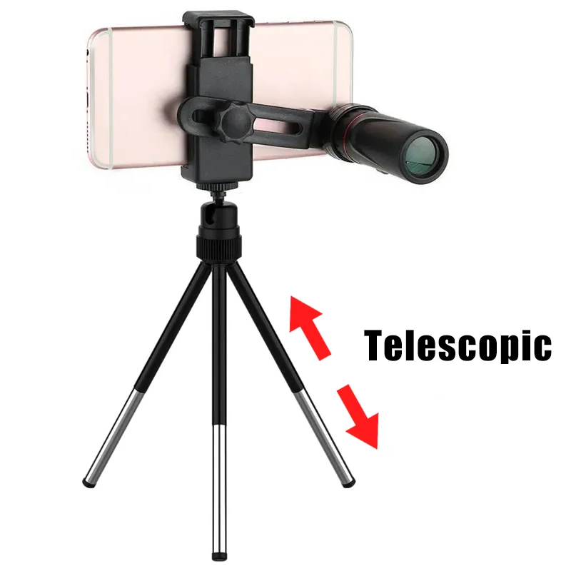 2000×24 HD Monocular Telescope Outdoor Mini Portable Zoom Telescope Phone Telescope Travel Hiking Camping Birdwatching