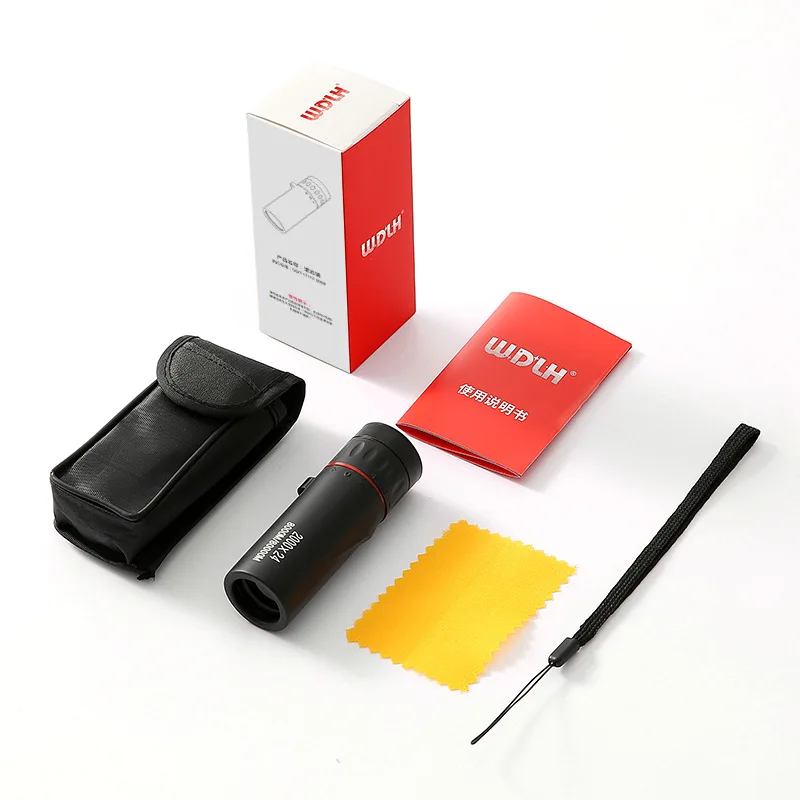 2000×24 HD Monocular Telescope Outdoor Mini Portable Zoom Telescope Phone Telescope Travel Hiking Camping Birdwatching
