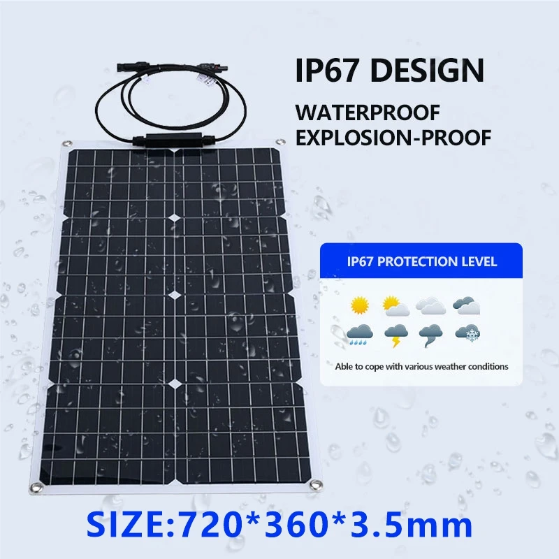 2000W Flexible Solar Panel System 12V Battery Charger Controller 4000W Inverter Kit Complete For Home Outdoor Capming