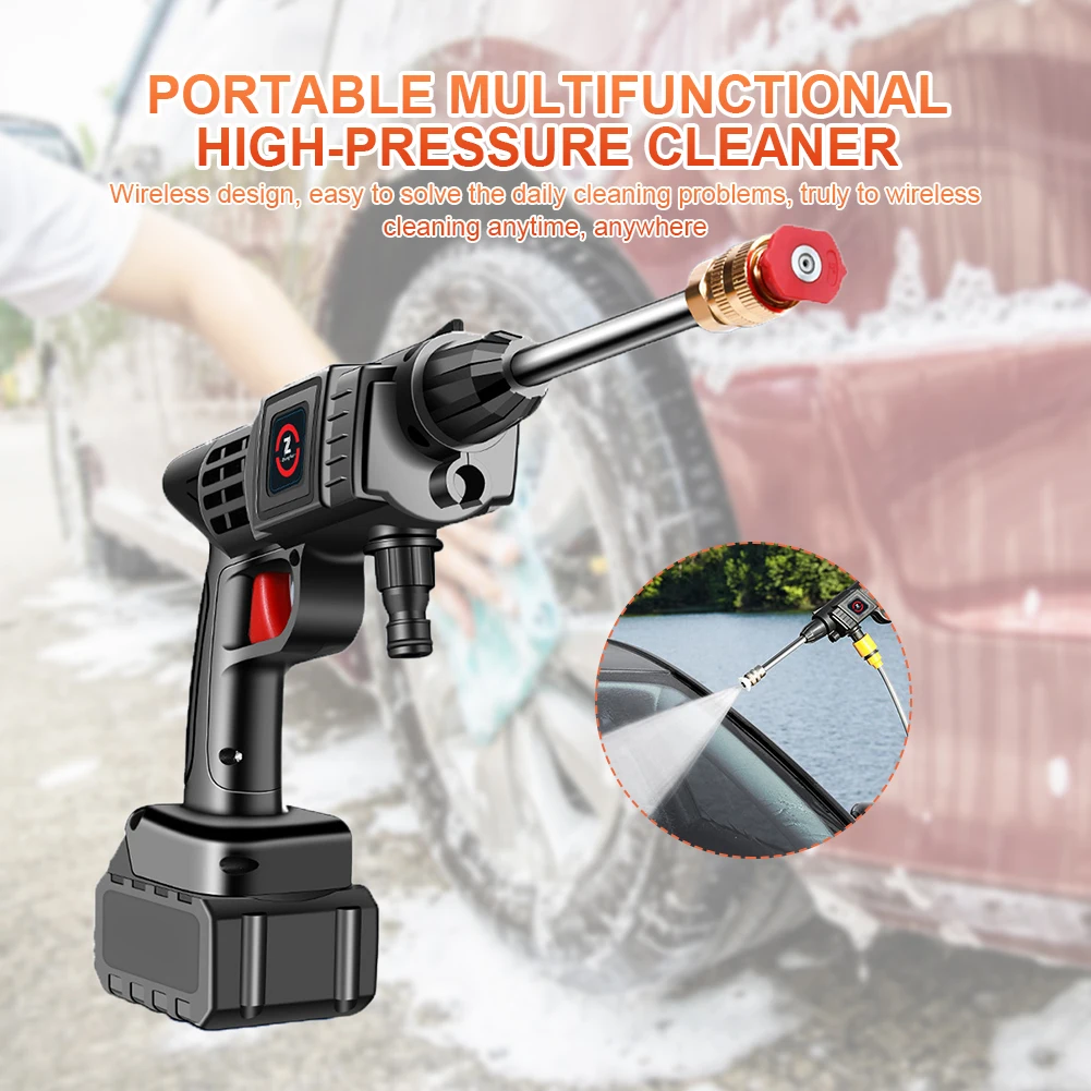 200W 50Bar Cordless High Pressure Car Washer Spray Water Gun 20000mAh Battery Foam Generator Car Washing Machine for