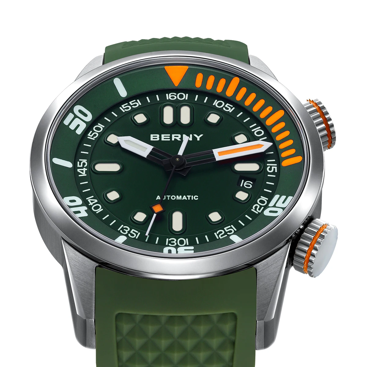 20Bar Diver Men Mechanical Watch Miyota 8215 Super Luminous Sapphire Swiming Automatic Self Wind Silicone Men Wristwatch