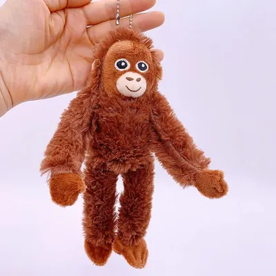 20cm Cute Little Monkey Pendant Plush Doll Animal Orangutan Plushies Doll Bag Pendant Soft Stuffed Backpack Keychain