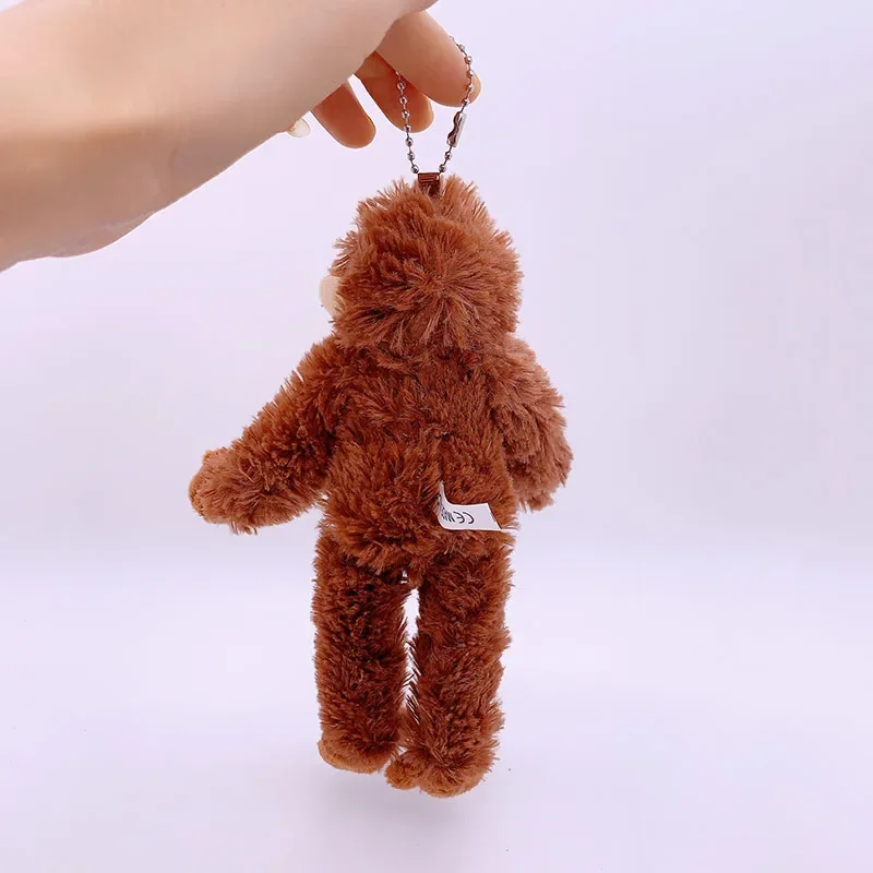 20cm Cute Little Monkey Pendant Plush Doll Animal Orangutan Plushies Doll Bag Pendant Soft Stuffed Backpack Keychain