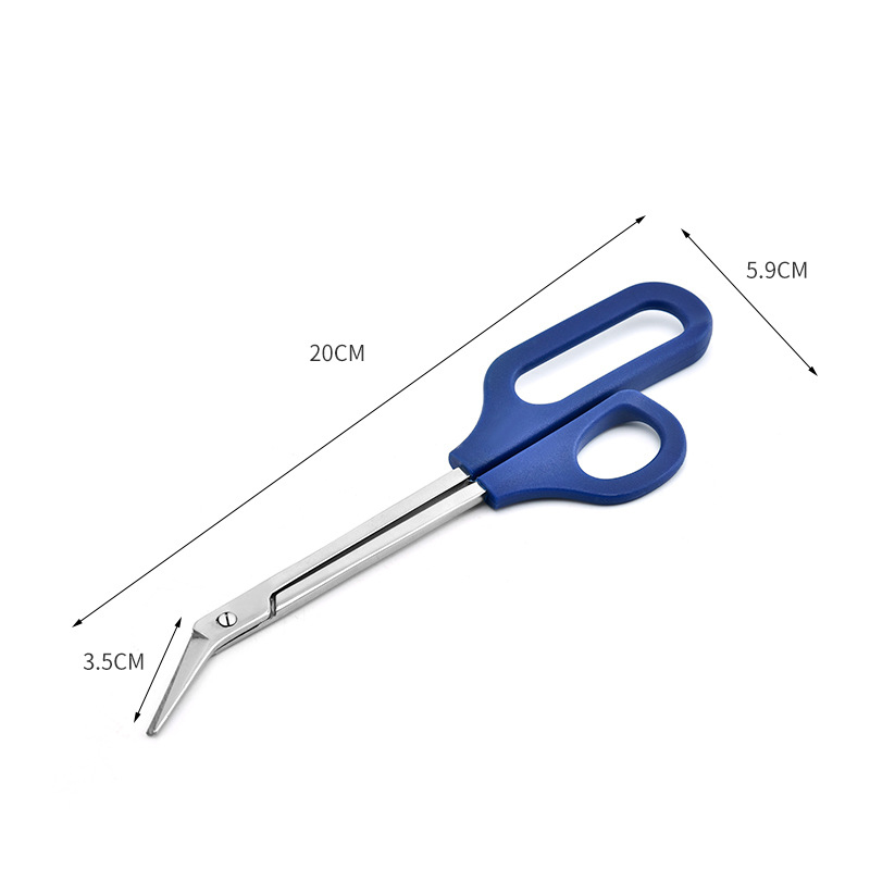 20cm Long Reach Easy Grip Toe Nail Toenail Scissor Trimmer for Disabled Cutter Clipper Manicure Pedicure Trim Chiropody