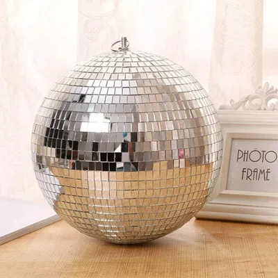 20cm Mirror Disco Ball Party Shining Ball Christmas Decoration Laser Reflective Glass Disco Ball Xmas Tree Decor Home