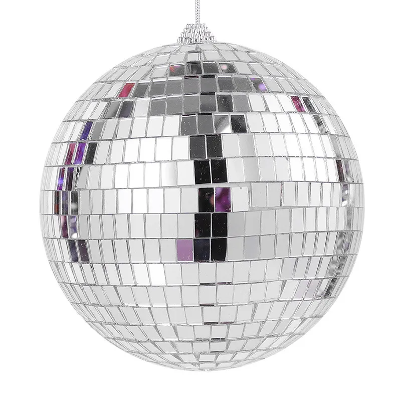 20cm Mirror Disco Ball Party Shining Ball Christmas Decoration Laser Reflective Glass Disco Ball Xmas Tree Decor Home