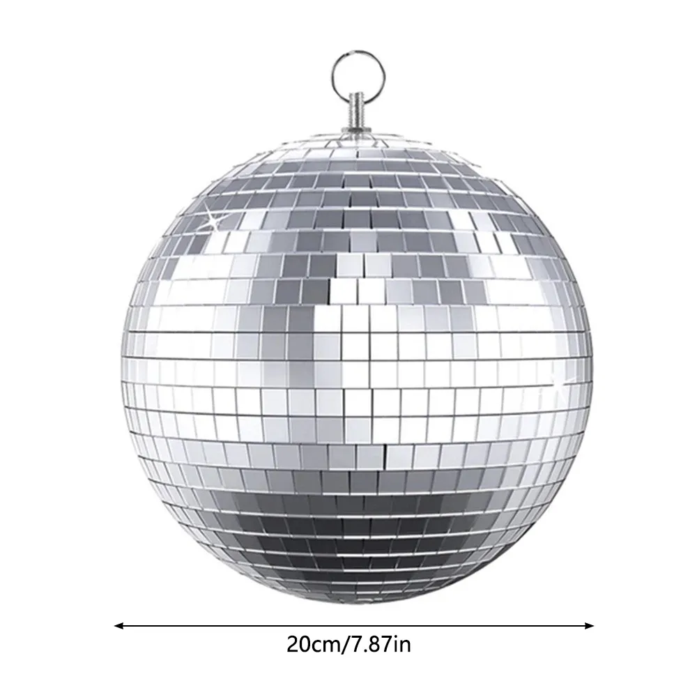 20cm Mirror Disco Ball Party Shining Ball Christmas Decoration Laser Reflective Glass Disco Ball Xmas Tree Decor Home
