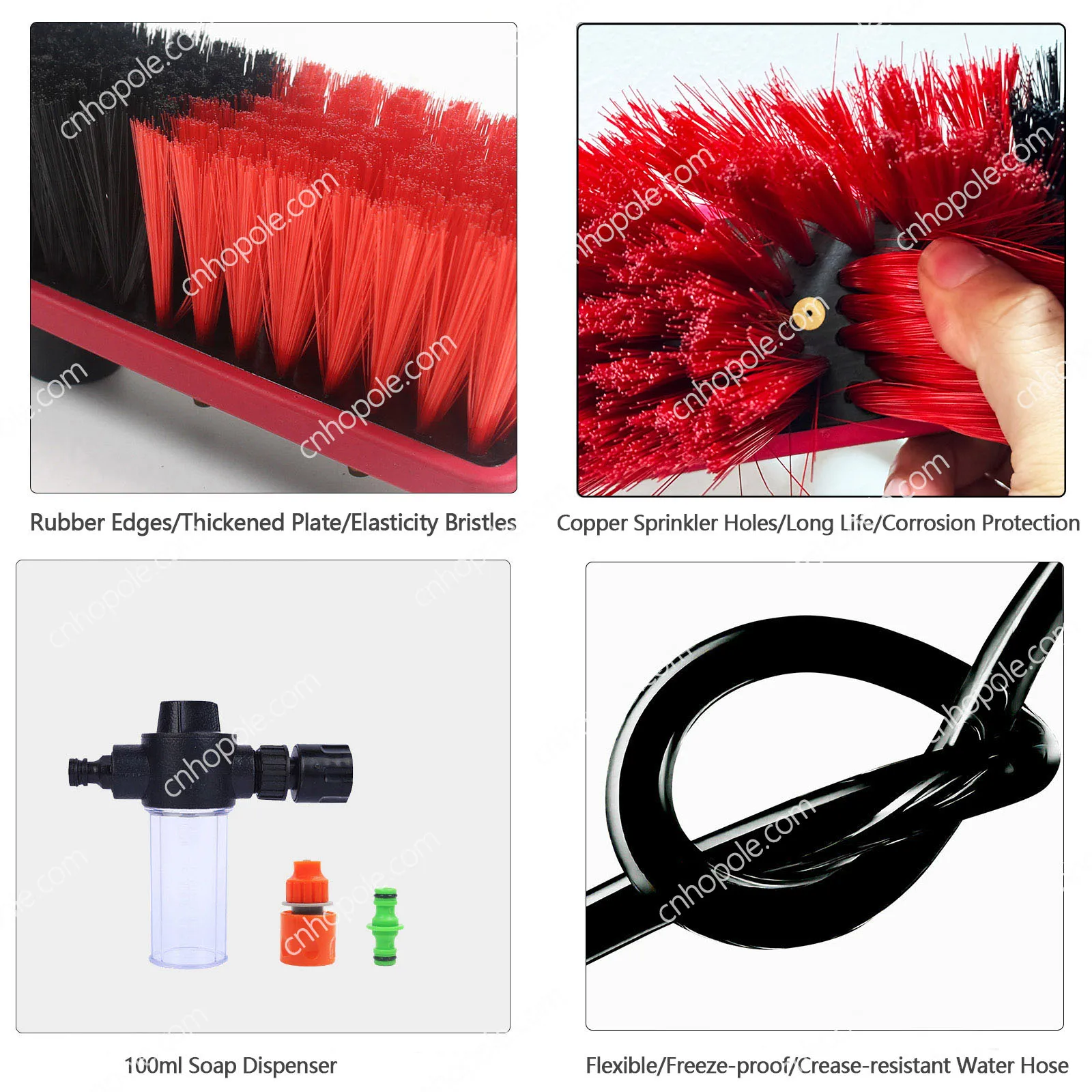 20ft Water Fed Pole Brush with Squeegee Kit High Reach Window Cleaning Tool 6 Meters Extension Solar Panel Cleaner For 20ft Water Fed Pole Brush with Squeegee Kit High Reach Window Cleaning Tool 6 Meters Extension Solar Panel Cleaner For