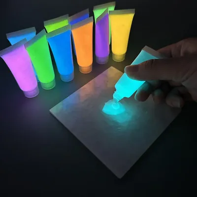 20g Super Bright Luminous Epoxy Resin Pigment Glow In The Dark Liquid Colorant Body Art UV Body Paint Set Each