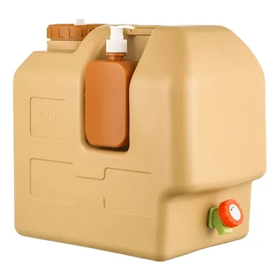 20L Portable Camping Water Jug with Spigot and Soap Dispenser Water Tank BPA Free Water Storage Tank for Outdoor