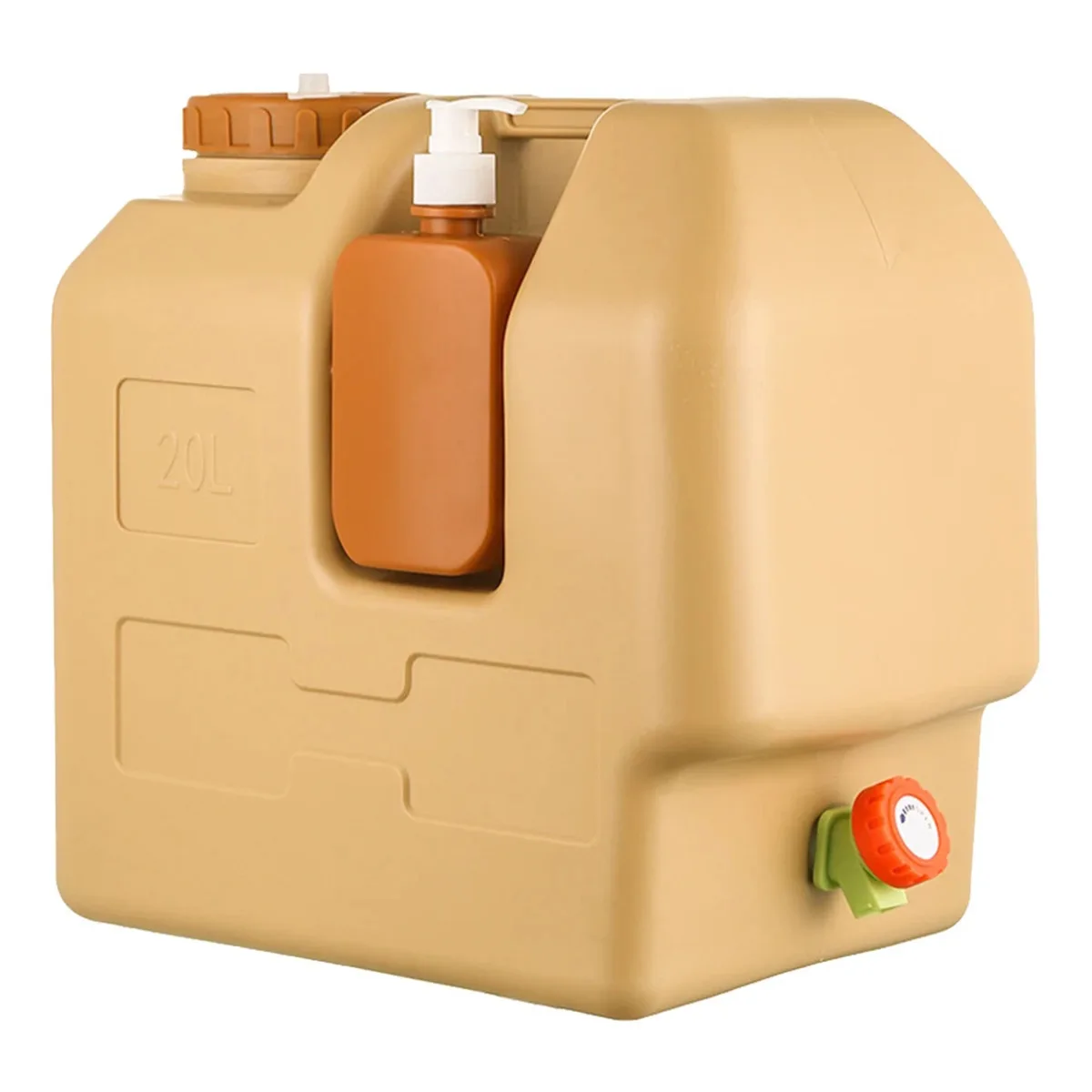 20L Portable Camping Water Jug with Spigot and Soap Dispenser Water Tank BPA Free Water Storage Tank for Outdoor