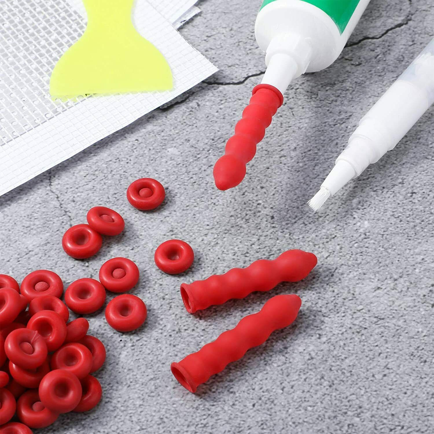 20pcs Caulk Cap Glass Glue Tip Sealing Cap Barrel Glue Mouth Protective Cover For Sealing And Preserving Leakproof