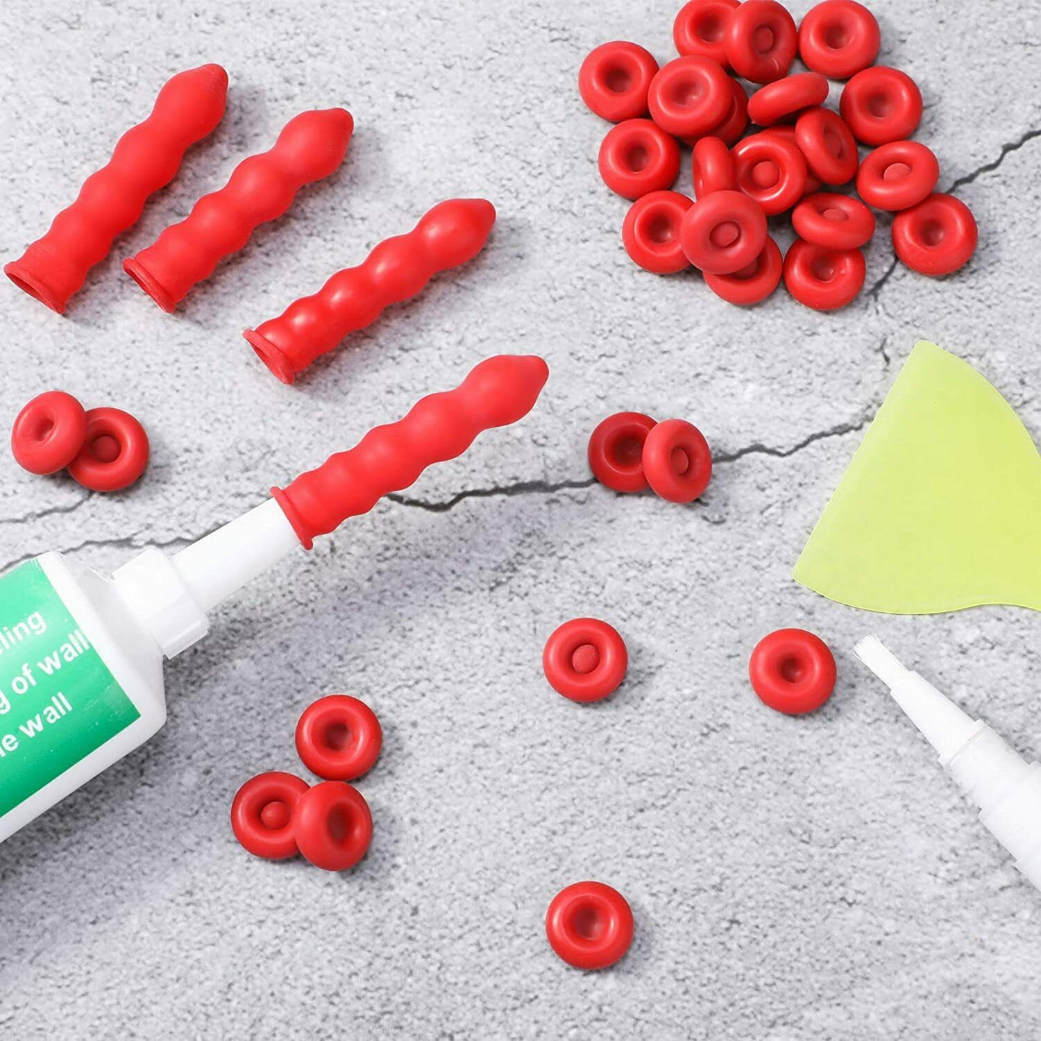 20pcs Caulk Cap Glass Glue Tip Sealing Cap Barrel Glue Mouth Protective Cover For Sealing And Preserving Leakproof