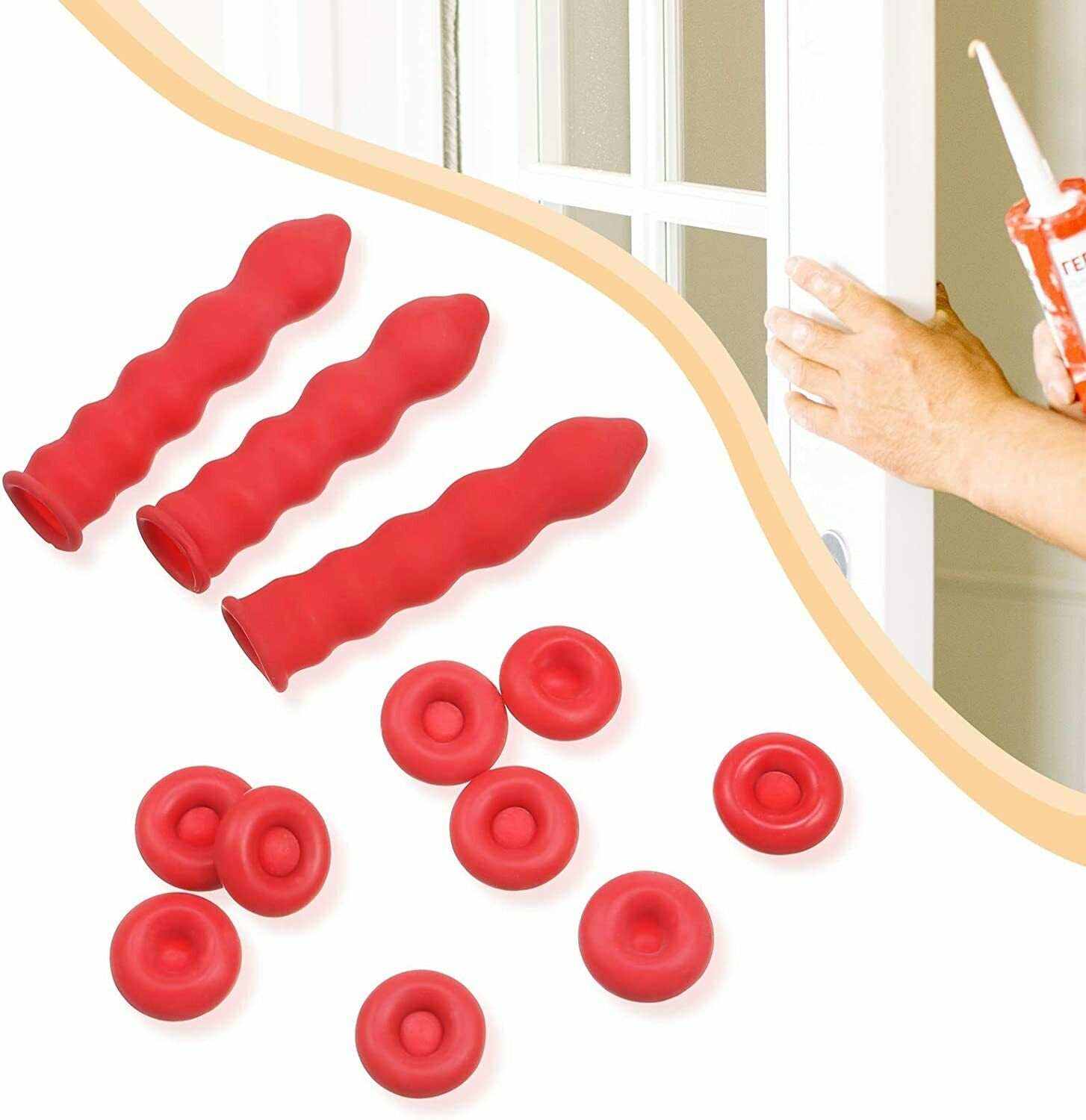 20pcs Caulk Cap Glass Glue Tip Sealing Cap Barrel Glue Mouth Protective Cover For Sealing And Preserving Leakproof