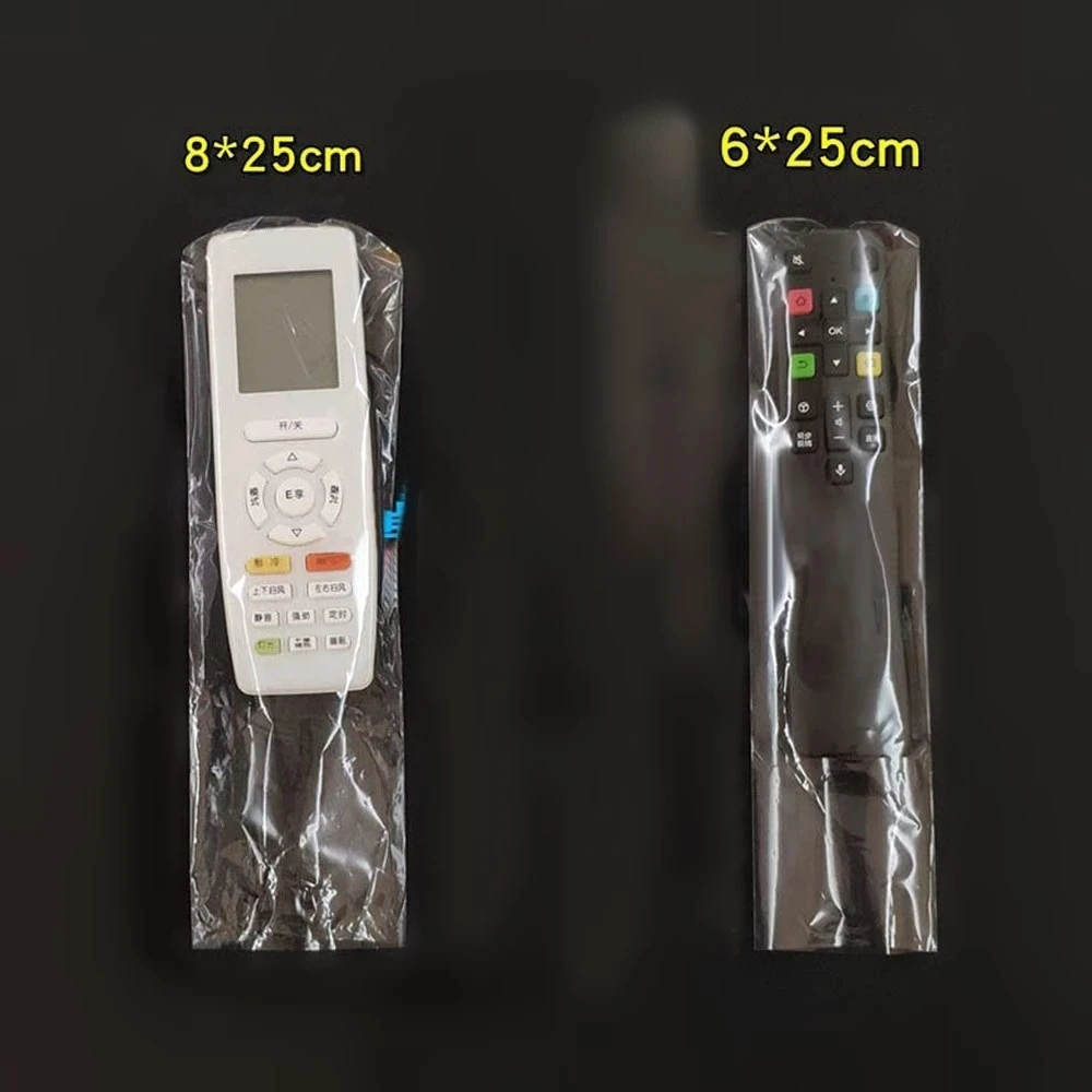 20pcs Clear Heat Shrink Film Bag TV/Air Condition Remote Control Transparent Cover Household Dust Waterproof Protective