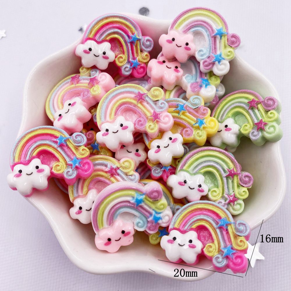 20pcs Flatback Colorful Resin Rainbow 20pcs Flatback Colorful Resin Rainbow