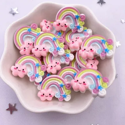 20pcs Flatback Colorful Resin Rainbow 20pcs Flatback Colorful Resin Rainbow
