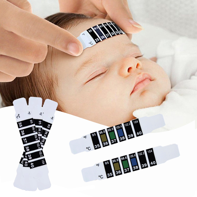 20Pcs Forehead Head Strip Thermometer Water Milk Thermometer Fever Body Baby Child Kid Test Temperature Sticker Baby 20Pcs Forehead Head Strip Thermometer Water Milk Thermometer Fever Body Baby Child Kid Test Temperature Sticker Baby