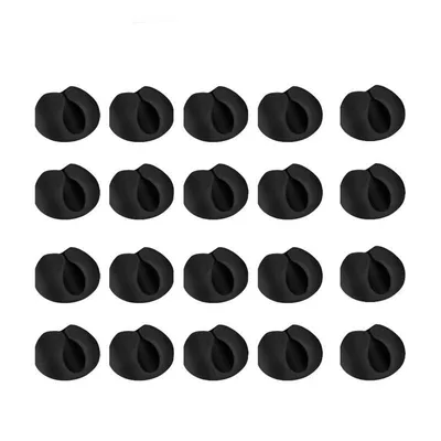 20pcs High Quality Car Wire Tie Clip Fixer Organizer Black Color Clamp Cord Cable Line Holder Computer USB Line Fastener