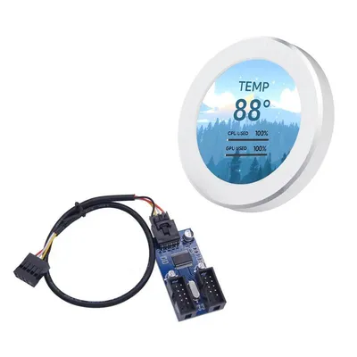 2.1 Inch IPS Secondary Screen 480×480 USB Water-Cooled Round LCD CPU GPU RAM HDD Monitoring Freely AIDA64 MINI PC Gamer