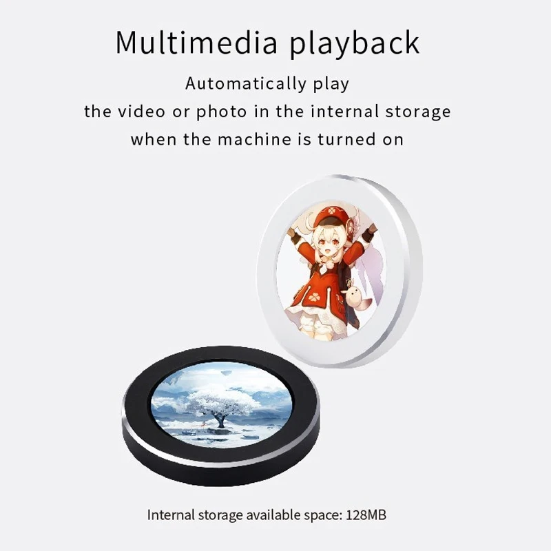 2.1 Inch IPS Secondary Screen 480×480 USB Water-Cooled Round LCD CPU GPU RAM HDD Monitoring Freely AIDA64 MINI PC Gamer
