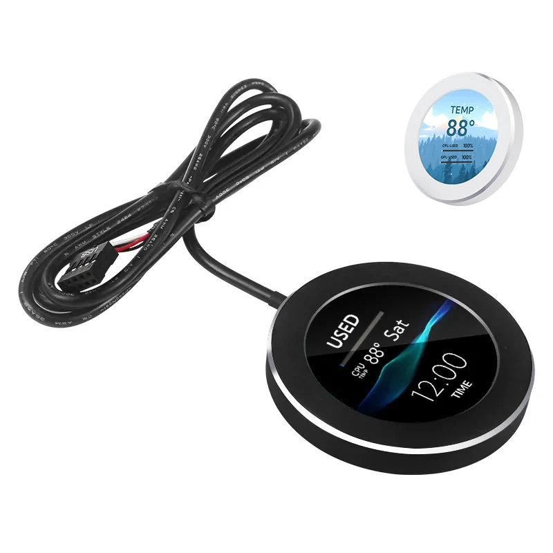 2.1 Inch IPS Secondary Screen 480×480 USB Water-Cooled Round LCD CPU GPU RAM HDD Monitoring Freely AIDA64 MINI PC Gamer