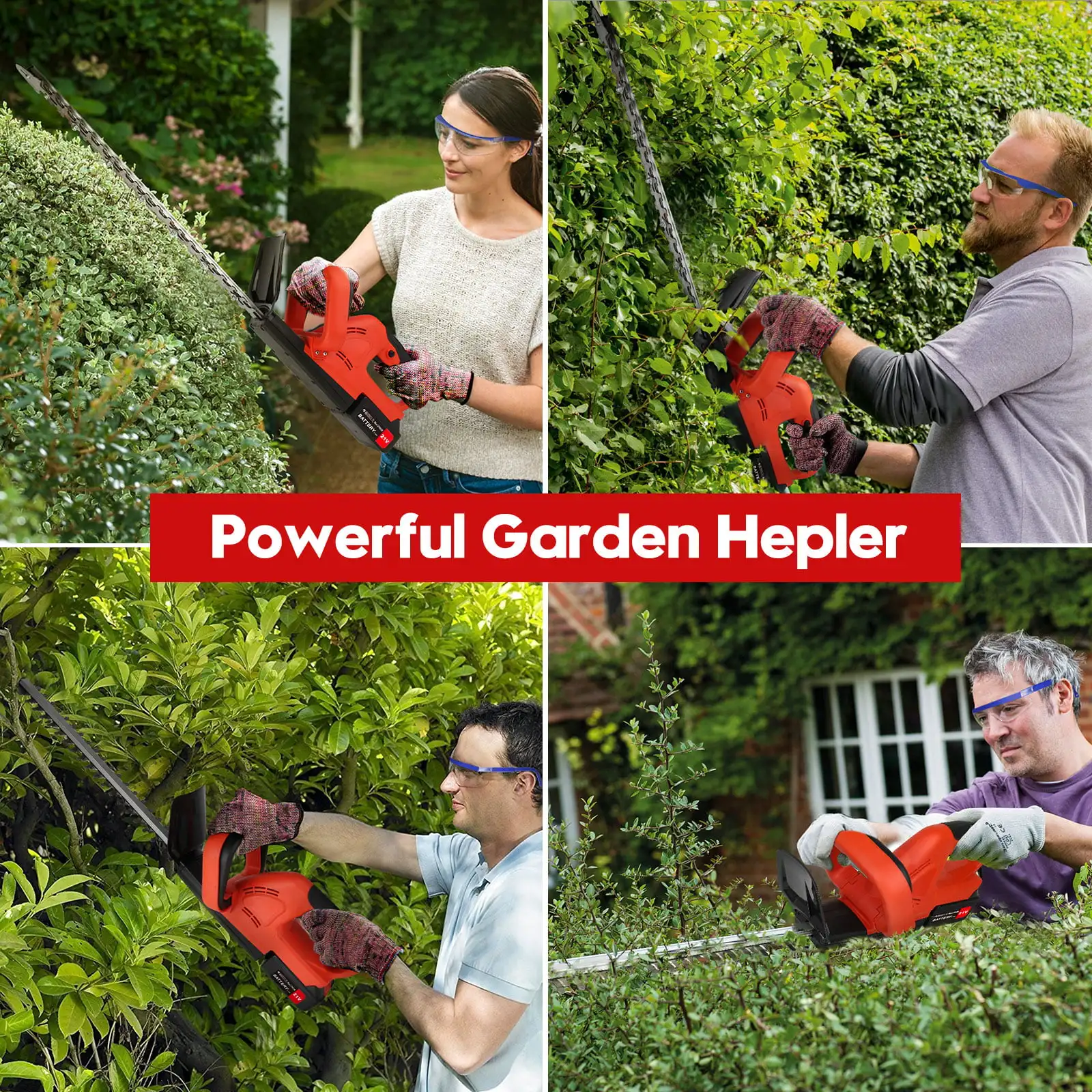 21V Cordless Hedge Trimmer 22 Inch Electric Hedge Trimmer with 3.0Ah Battery and Charger with Dual Action Blade 3/5″ 21V Cordless Hedge Trimmer 22 Inch Electric Hedge Trimmer with 3.0Ah Battery and Charger with Dual Action Blade 3/5″
