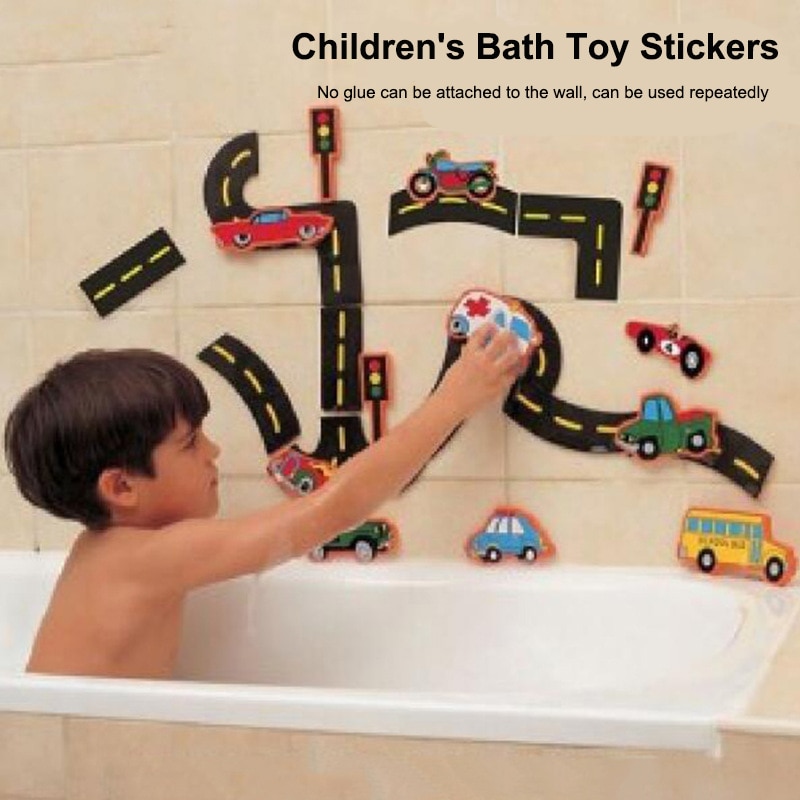 23 Pieces Children Kids Baby Bath Water Toy Sticky Wall City Traffic Car Road Rail Puzzle 23 Pieces Children Kids Baby Bath Water Toy Sticky Wall City Traffic Car Road Rail Puzzle