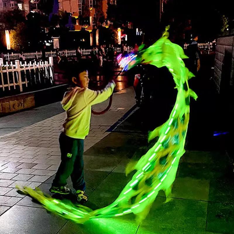 2/3/5 Meters Lightning Dragon Dance Set With Head Chinese Traditional Square Performance Prop Folk Ribbon Dance New 2/3/5 Meters Lightning Dragon Dance Set With Head Chinese Traditional Square Performance Prop Folk Ribbon Dance New