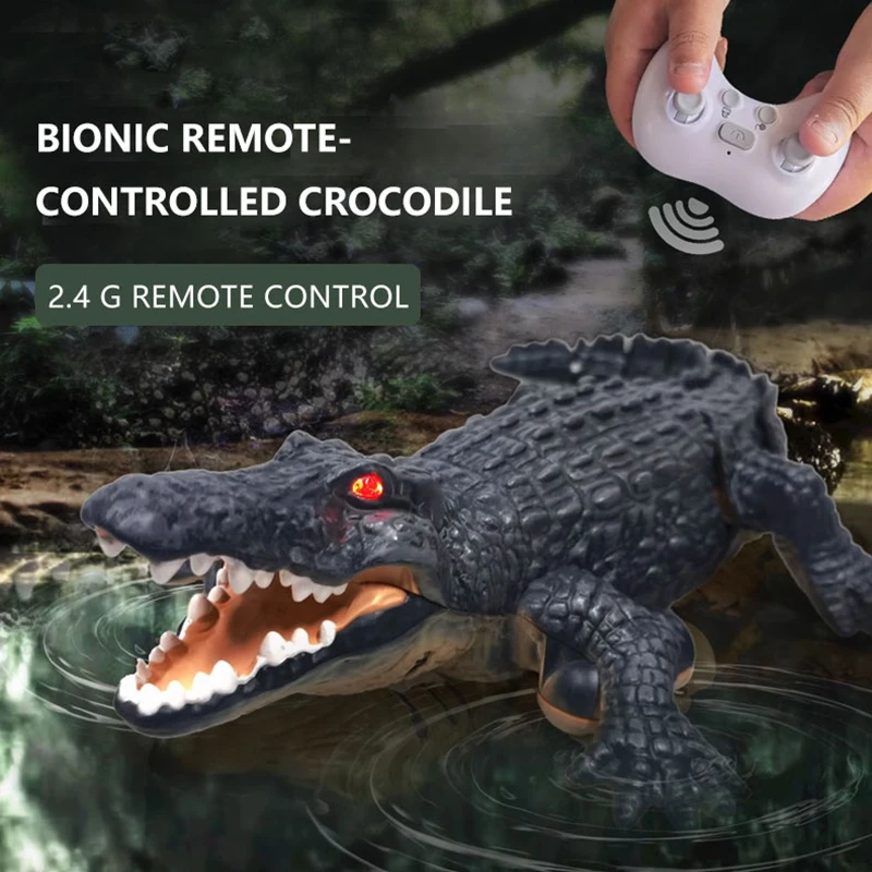 2.4G Electric Remote Control Crocodile Good Sealing Waterproof Swimming Pool RC Boat Toys for Children Summer Gift 2.4G Electric Remote Control Crocodile Good Sealing Waterproof Swimming Pool RC Boat Toys for Children Summer Gift