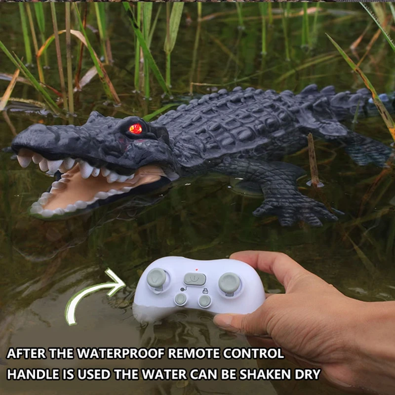 2.4G Electric Remote Control Crocodile Good Sealing Waterproof Swimming Pool RC Boat Toys for Children Summer Gift 2.4G Electric Remote Control Crocodile Good Sealing Waterproof Swimming Pool RC Boat Toys for Children Summer Gift