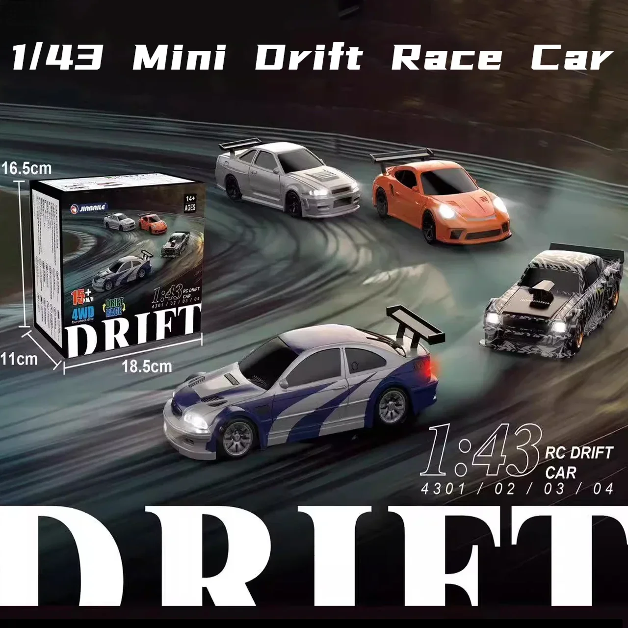 2.4G RC Drift Car 1/43 4WD Remote Control Car High Speed Four Wheel Drive Radio Controlled Mini Racing Car Model Boy 2.4G RC Drift Car 1/43 4WD Remote Control Car High Speed Four Wheel Drive Radio Controlled Mini Racing Car Model Boy
