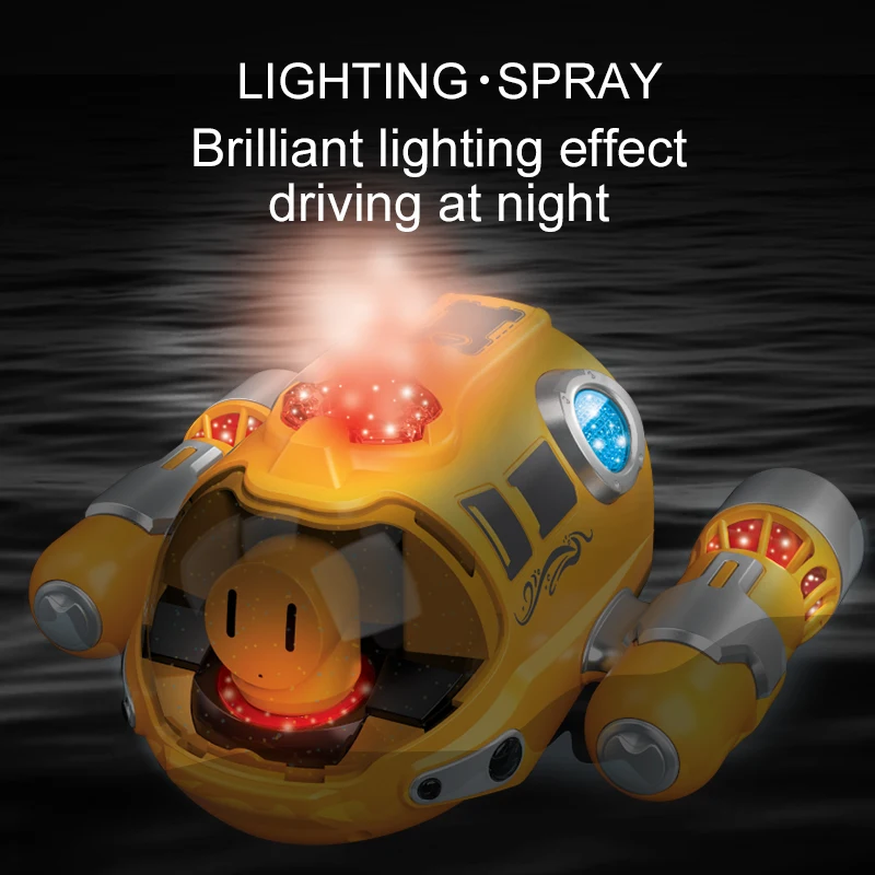 2.4GHz Remote Control Motorboat Waterproof Spray Swimming Pool Bathing RC Steamboat Toys For Boys And Girls Children's 2.4GHz Remote Control Motorboat Waterproof Spray Swimming Pool Bathing RC Steamboat Toys For Boys And Girls Children's