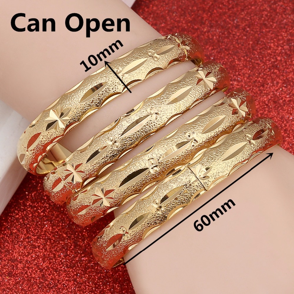 24k Gold Bangle Bracelet Set (4 pcs) 24k Gold Bangle Bracelet Set (4 pcs)